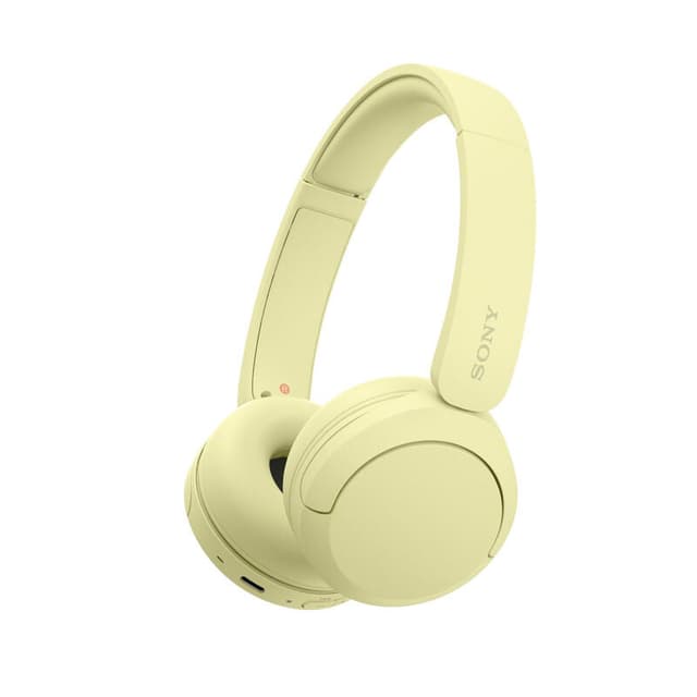 Sony WH-CH520 draadloze bluetooth-koptelefoon, tot 50 uur batterijduur met snellaadfunctie, on-ear stijl - geel