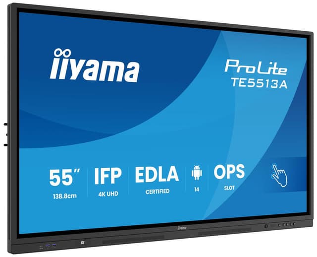 iiyama TE5513A-B1AG interactief flatscreen 138,7 cm Google EDLA-gecertificeerd, 4K Ultra HD, Android, 450 cd/m²