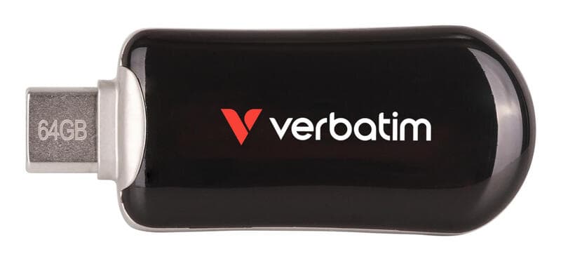 Verbatim Plectra USB-C-flashdrive 64 GB, zwart — afbeelding 1