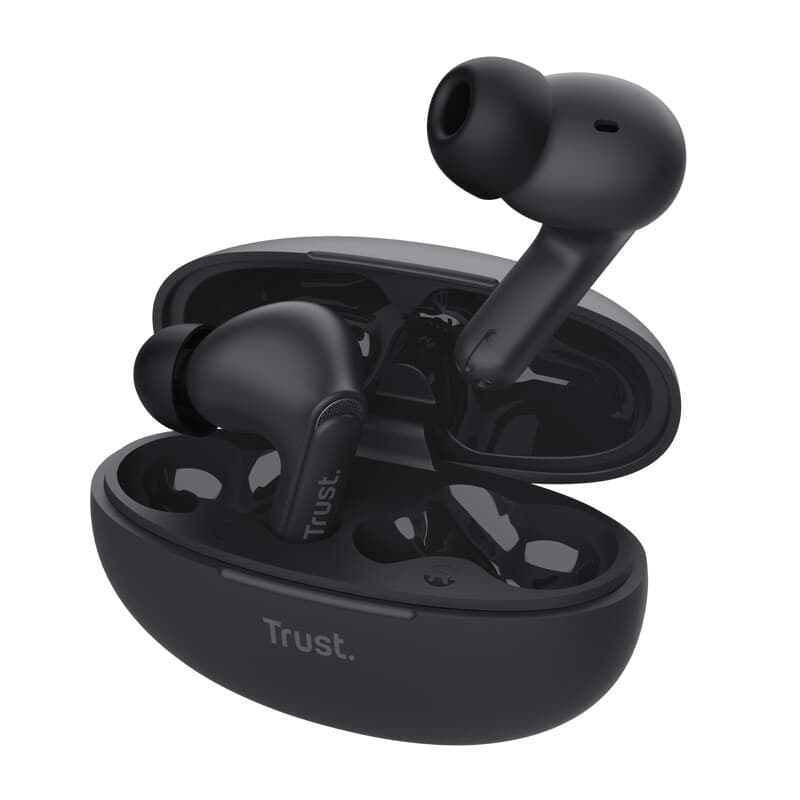 Trust Yavi Headset True Wireless Stereo (TWS) In-ear Oproepen/muziek USB Type-C Bluetooth Zwart — afbeelding 1