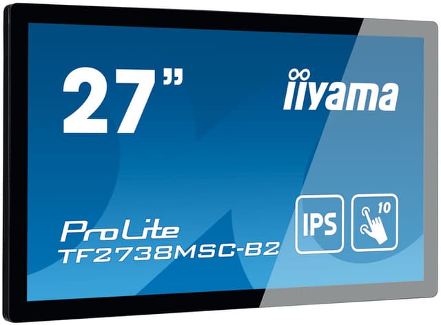 Iiyama ProLite TF2738MSC-B2 10-punts open frame aanraakscherm met randloos glas, 68,6 cm, zwart