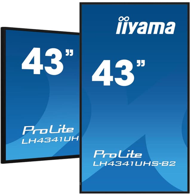 iiyama LH4341UHS-B2 signage display 108 cm LCD 500 cd/m² 4K Ultra HD ingebouwde processor Android 8.0 24/7