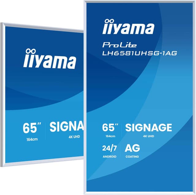 Iiyama LH6581UHSG-1AG digitaal signage flatscreen 163,8 cm Wi-Fi 500 cd/m² 4K Ultra HD wit ingebouwde processor Android 24/7