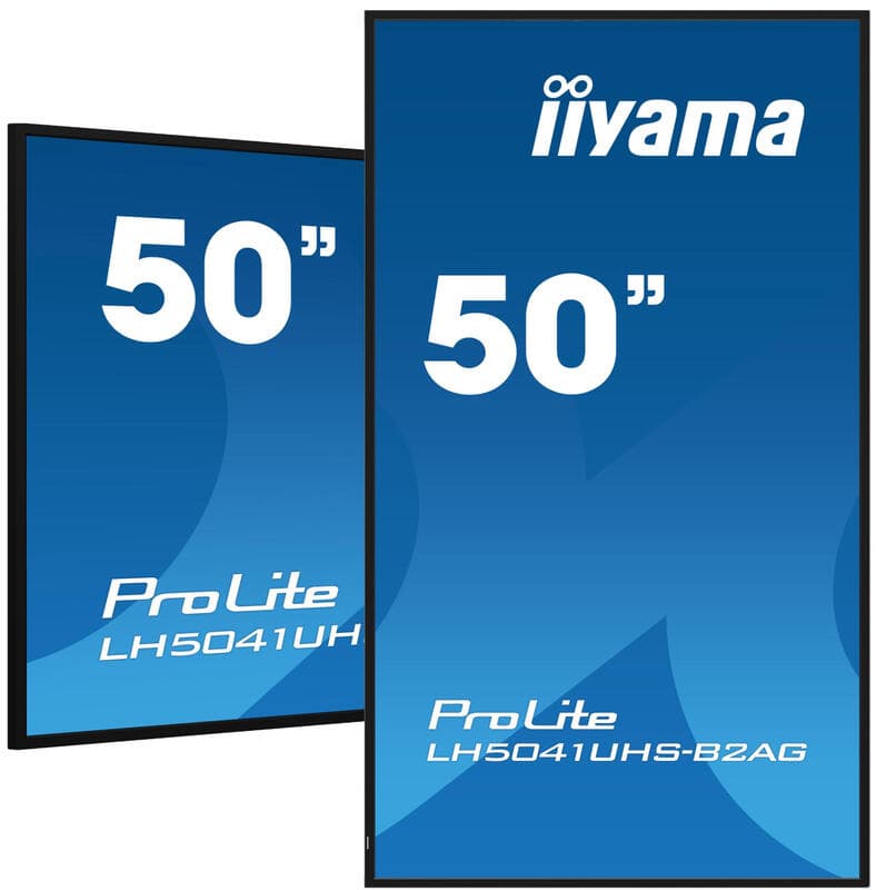 iiyama LH5041UHS-B2AG professioneel digitaal signage display, 127 cm (50 inch) LCD, 500 cd/m², 4K Ultra HD, zwart, 24/7 — afbeelding 1