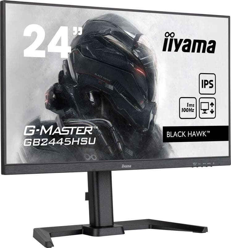 Iiyama G-Master GB2445HSU-B2 led-scherm met IPS-paneeltechnologie en 1ms MPRT, 58,4 cm (23 inch), 1920 x 1080 pixels, full hd, zwart — afbeelding 1