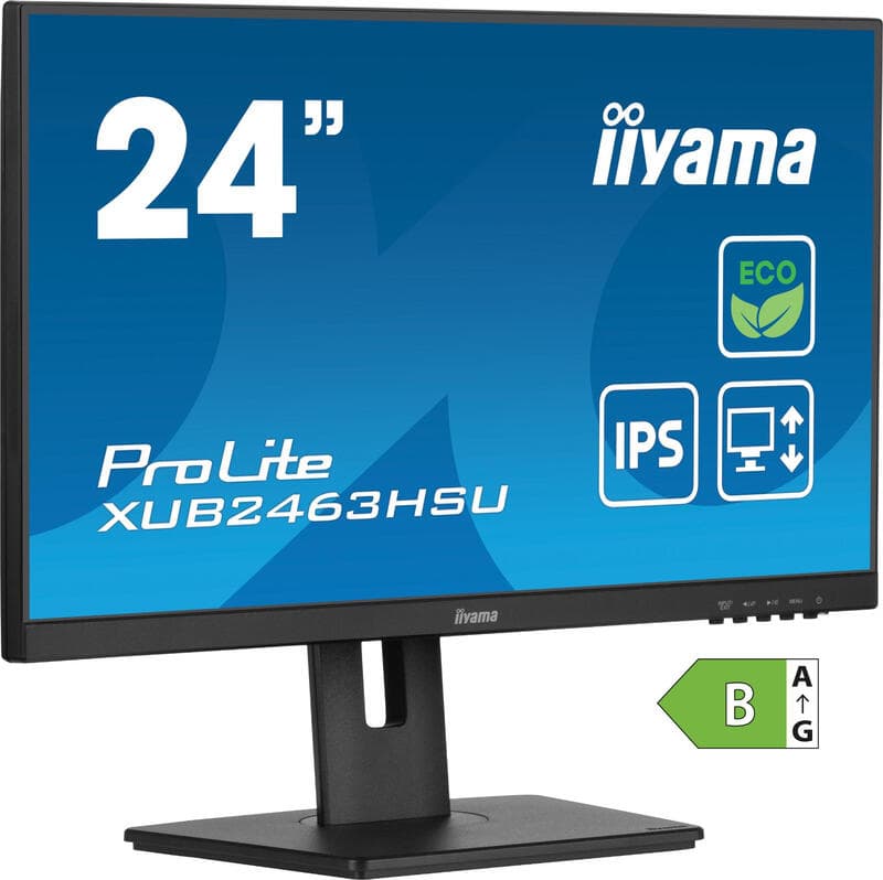 iiyama ProLite 60,5 cm IPS Full HD-monitor, B-energieklasse, zwart — afbeelding 1