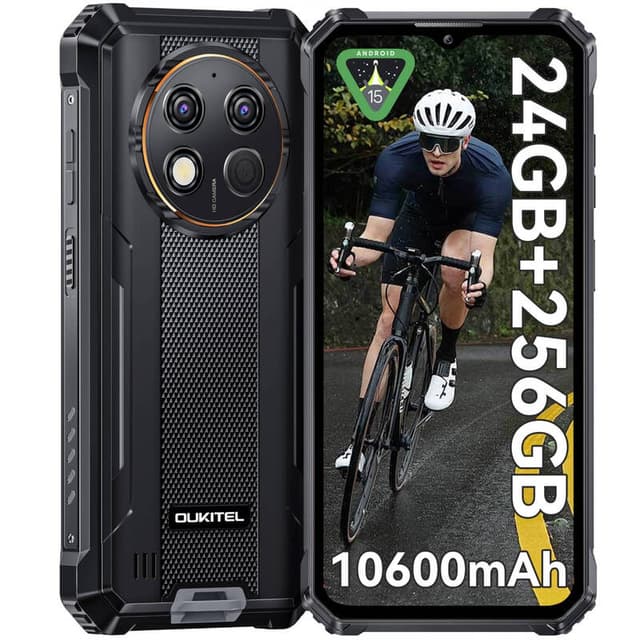 OUKITEL G1 (6 GB + 256 GB) robuuste zwarte smartphone