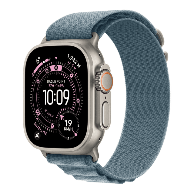 Apple Watch Ultra 3, Alpine Loop S, titanium (blauw)