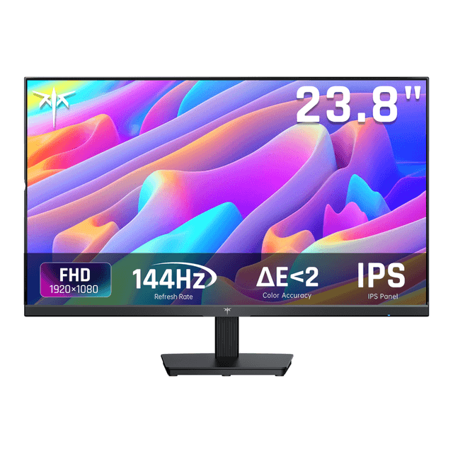 Ktc 24 inch gaming monitor 144 Hz 1080P FHD, IPS computermonitor met 1500:1 contrast, 116% sRGB, Adaptive Sync, HDMI DP eye care kantbaar desktopdisplay voor pc-gamer & kantoorwerk, H24B9S