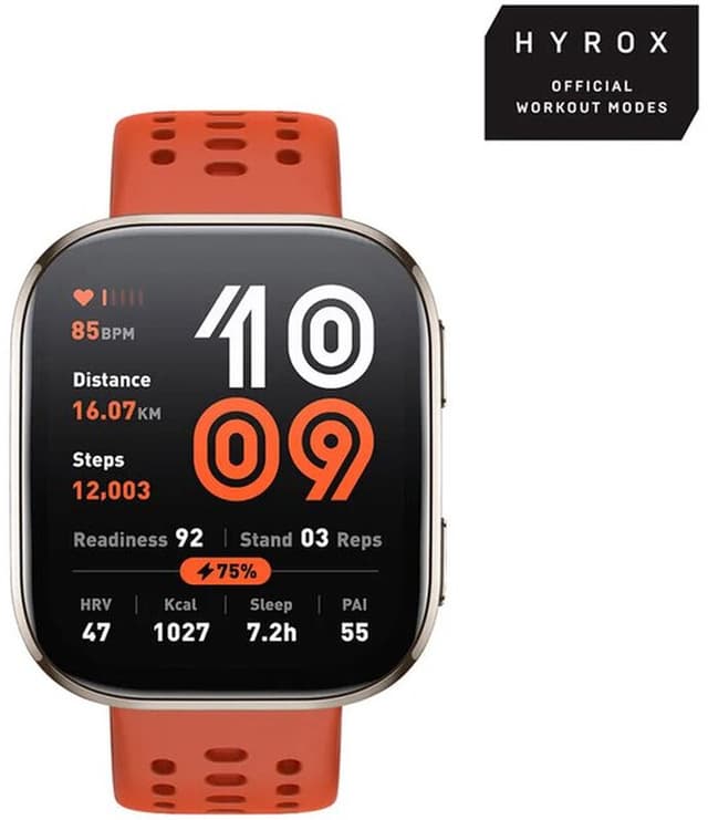 Amazfit Bip 6 Red 5 cm (1.97") AMOLED Digitaal 390 x 450 Pixels Touchscreen Goud GPS