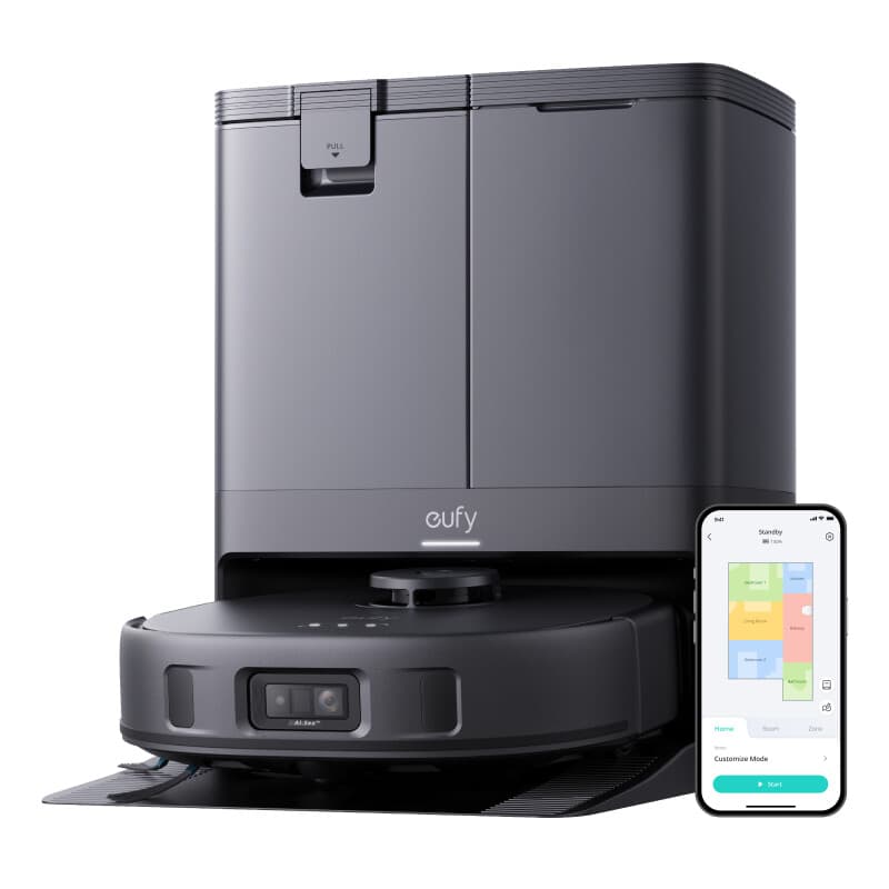 Omni eufy X10 Pro robotstofzuiger en vloerwasser, 8.000 Pa zuigkracht, automatisch wassen en drogen van reinigingspads, zelflegend systeem — afbeelding 1