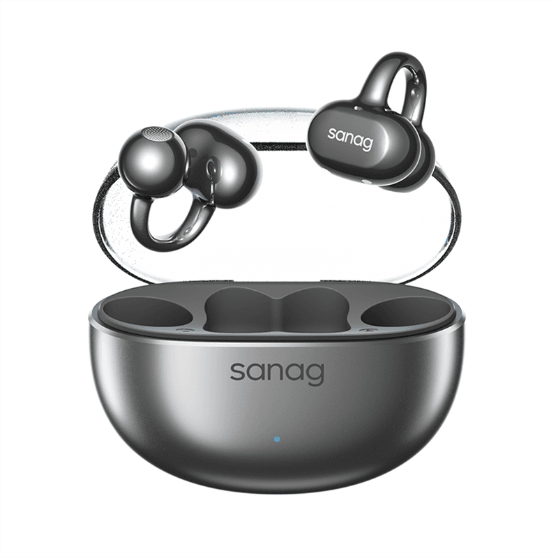 Sanag S6S Nova Draadloze Bluetooth-oortelefoon met oorclip, nieuw botgeleidingsconcept, over-ear open-back sportkoptelefoon voor hardlopen met ruisonderdrukking en stijlvolle AI-functie — afbeelding 1