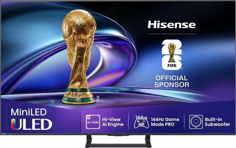 Hisense 65E8Q televisie 65 inch 4K UHD Mini LED ULED 144 Hz slimme tv