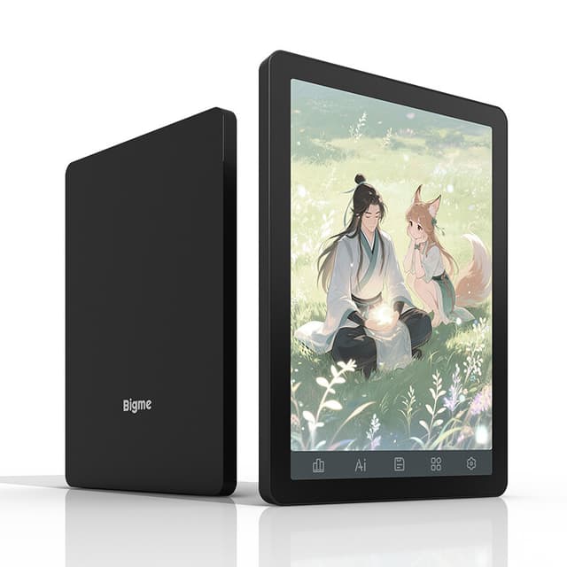 Bigme E-Book Reader B6, 6-inch e-ink e-reader, zwart, 36 niveaus voorzijverlichting, Android 14 OS met Google Play, 4+64 GB