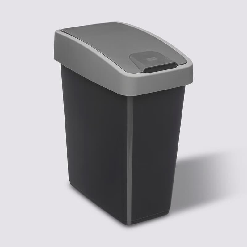 5five Kunststof afvalemmer met dubbele opening - 45 liter, 61,5 x 40,5 x 20 cm — afbeelding 1