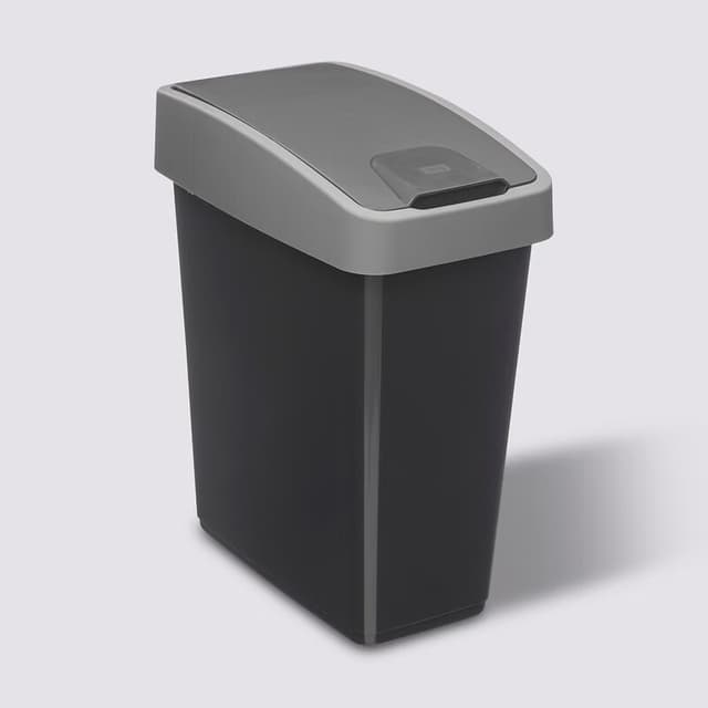 5five Kunststof afvalemmer met dubbele opening - 45 liter, 61,5 x 40,5 x 20 cm