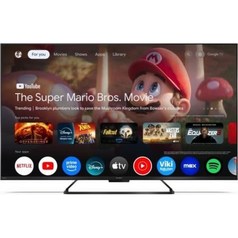 SHARP 55HR7465E 55" 4K UHD Smart TV 144Hz QLED Google TV — afbeelding 1