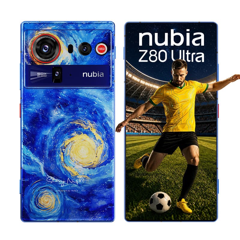 nubia Z80 Ultra 5G ontgrendelde Android-smartphone, gaming-smartphone, 144 Hz AMOLED volledig scherm, 6,8 inch, triplecamera met 50 MP AI, 80 W draadloos opladen, Snapdragon 8 Elite Gen 5, 16 GB RAM + 512 GB opslag — afbeelding 1