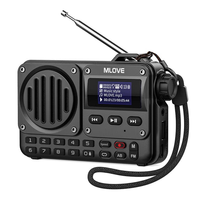 mlove BV800 superdraagbare bluetooth-luidspreker met fm-radio, lcd-scherm, antenne, aux-ingang, usb-schijf, tf-kaart, mp3-speler — afbeelding 1