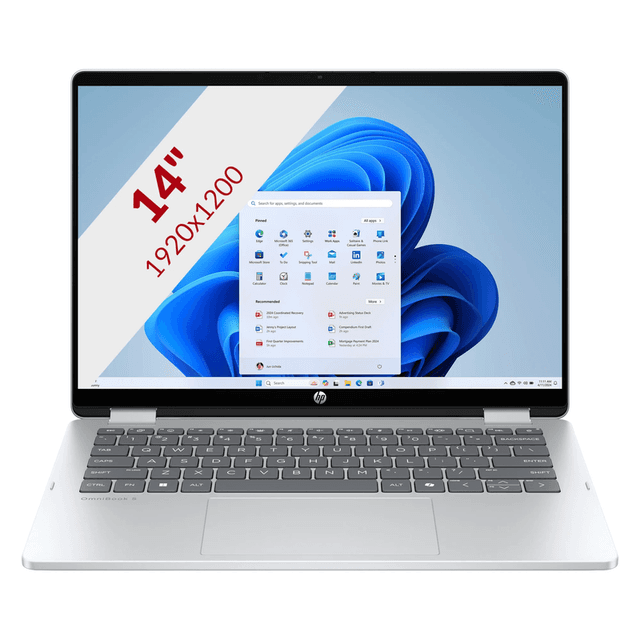 HP OmniBook 5 Flip 14-fp0251ndx 2-in-1 laptop – Intel Core 5 120U, 8 GB RAM, 512 GB SSD, 14 inch touchscreen, Windows 11 Home, Blauw