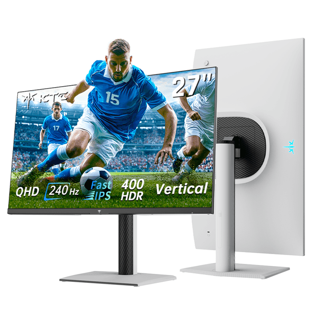 KTC H27E6S 27 inch gaming monitor, QHD 2560 x 1440, 240 Hz (overgeklokt tot 275 Hz), Fast IPS, 1 ms, HDR400, FreeSync en G-Sync compatibel, Eye Care Mode, VESA 100 x 100, in hoogte verstelbare standaard, HDMI 2.0, DisplayPort 1.4