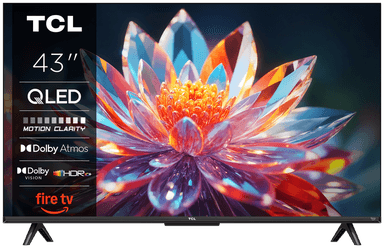 TCL 43T6C 43 inch QLED 4K HDR-tv, Fire TV (smart-tv met Dolby Vision en Atmos, HDR10+, druk op de knop en vraag Alexa)
