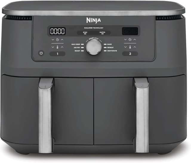 Ninja DZ400EU Dual Zone Airfryer - 6-in-1-functies - 9,5 liter inhoud - 2470 W - 2 onafhankelijke lades - Sync Finish