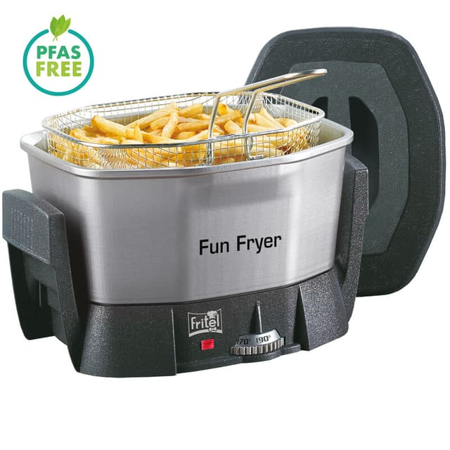 FRITEL Fun Fryer FF 1200 - Snackfriteuse / Fonduefriteuse - 1,5L - 1400W - Antistofdeksel - Voor 2 tot 6 personen - PFAS-vrij