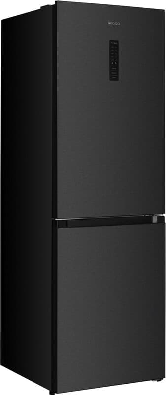 Wiggo WR-CD18NFB(DX) – Refrigerator-Freezer – 323 liters – No Frost – Double Door – 39 dB – Energy Efficiency Class B - Dark Stainless Steel