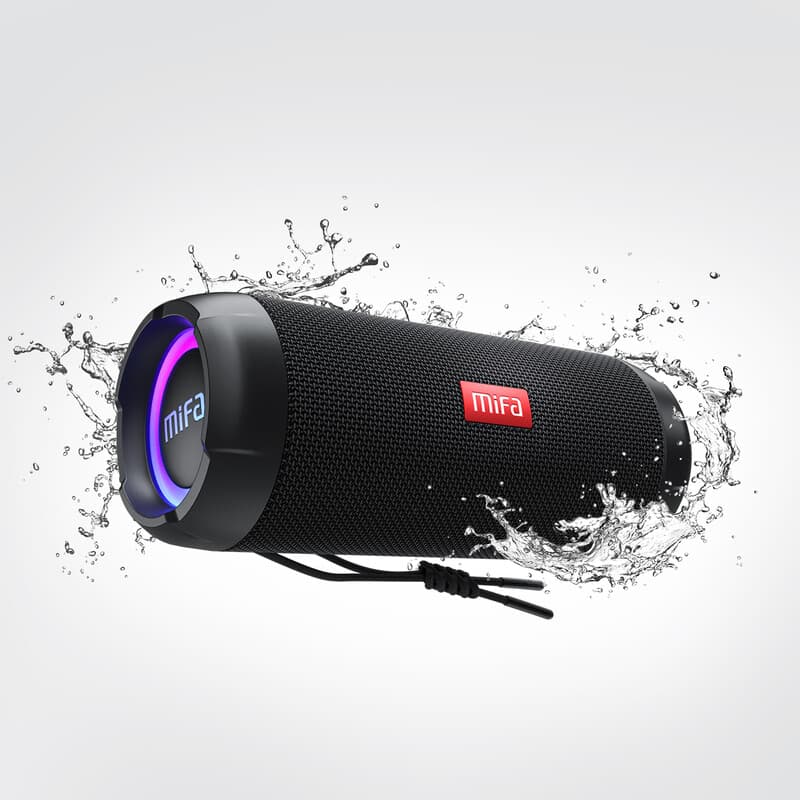 MIFA WildRod draagbare draadloze outdoor-speaker, Bluetooth 5.3-streaming, IP67 water- en stofdicht - zwart — afbeelding 1