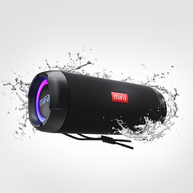 MIFA WildRod draagbare draadloze outdoor-speaker, Bluetooth 5.3-streaming, IP67 water- en stofdicht - zwart