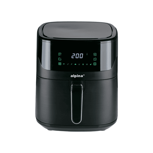 Alpina Airfryer XL - Hot Air Fryer 6L - Airfryer voor 2 tot 5 personen - Hot Air Oven met digitaal aanraakscherm - Temperatuur instelbaar van 80 tot 200 graden - Timerfunctie - 6 kookprogramma's