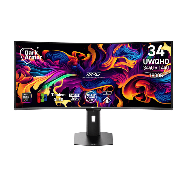 MSI MPG 341CQR QD-OLED X36 computermonitor 86,4 cm (34") 3440 x 1440 pixels UltraWide Quad HD Zwart