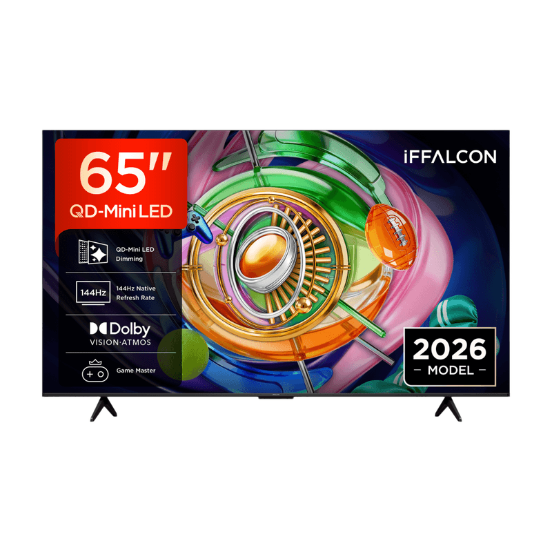 iFFALCON 65U85A 65” QD-Mini LED, 4K HDR, Google TV, Dolby Vision, HDR10+ & Atmos, 144Hz VRR, FreeSync Premium, Game Master, Spraakbediening, Google Assistant, Google Cast, AirPlay 2 — afbeelding 1