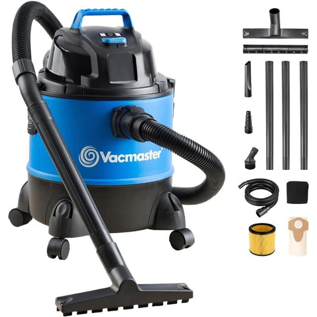Vacmaster VQ1220PF 3-in-1 Nat- en Droogzuiger met Blaasfunctie, 1250 W Motor, 200 AW Zuigkracht, 20 L Slagvaste Tank, Compact voor Huis, Garage en Auto