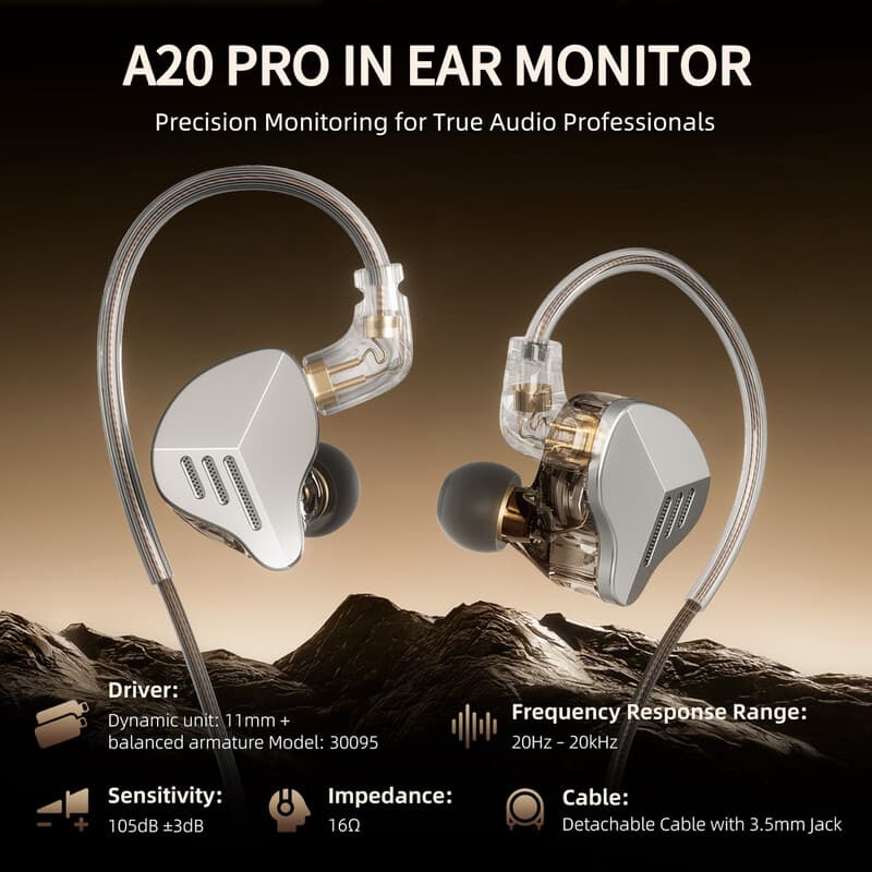 HIFI WALKER HIFI-oordopjes A20 Pro — afbeelding 1