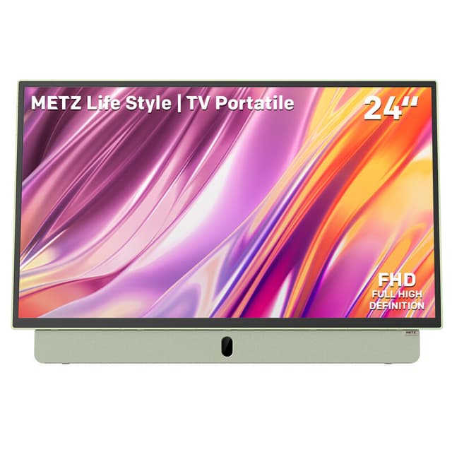 METZ Draagbare tv 24MPE7200Z Batterij binnen, Goolge tv Groen