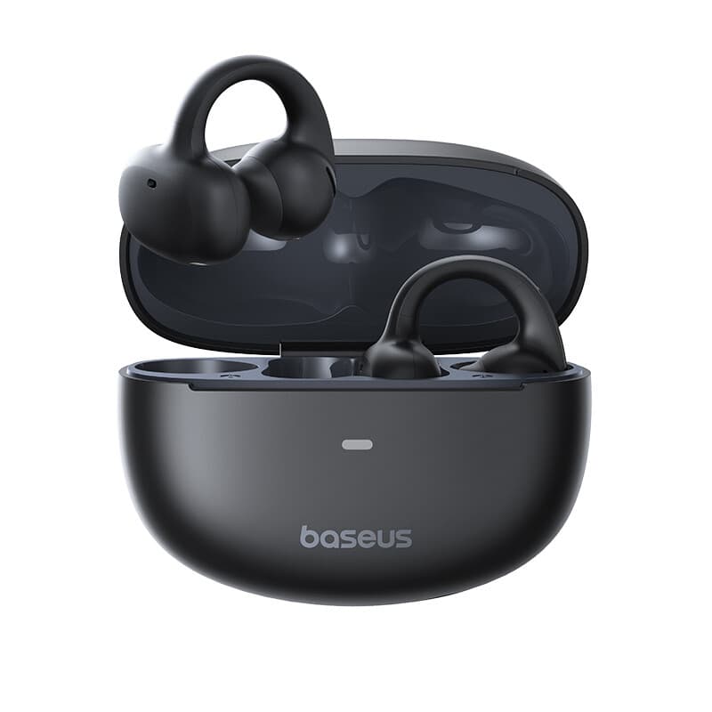 Baseus Bowie MC1 Open-ear TWS Clip-oortelefoons - Kosmisch Zwart (Incl.: Eenvoudige kabel USB naar Type-C 0.3m Zwart - Baseus nieuw logo) — afbeelding 1