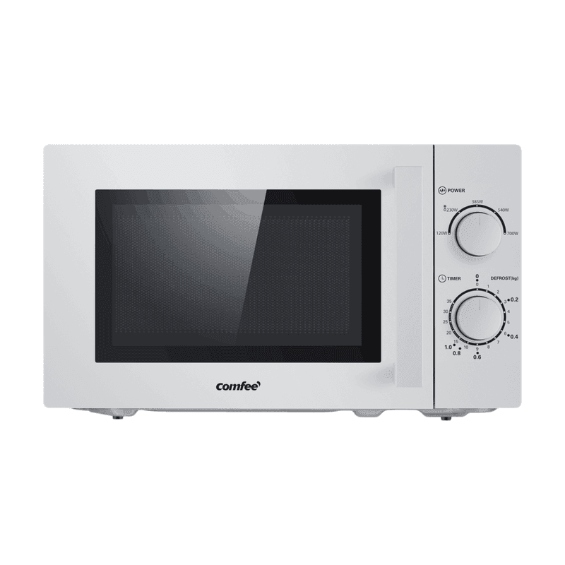 Comfee magnetron, 20 L, mechanische bediening, 5 vermogensstanden, 700 W, inwendige verlichting, eenvoudige ontdooifunctie, zilver — afbeelding 1