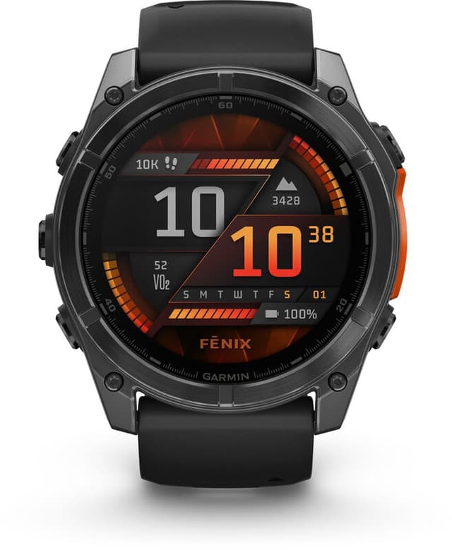 GARMIN fenix 8 - 51 mm, AMOLED, Siate grijs, siliconen band