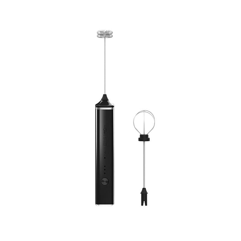MHW-3BOMBER Elektrische melkopschuimer, 3-in-1 handfoamschuimer voor warm/koud schuim, roestvrijstalen garde, koffieopschuimer voor cappuccino/latte - Zwart — afbeelding 1