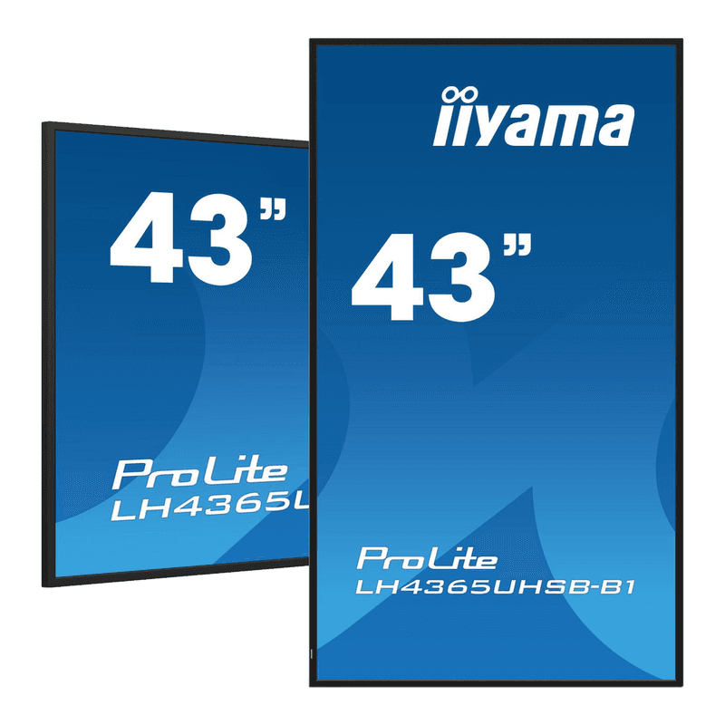 iiyama LH4365UHSB-B1 4K Ultra HD-display (108 cm / 42,5'') met 800 cd/m², Android 11 en 24/7 werking, zwart — afbeelding 1