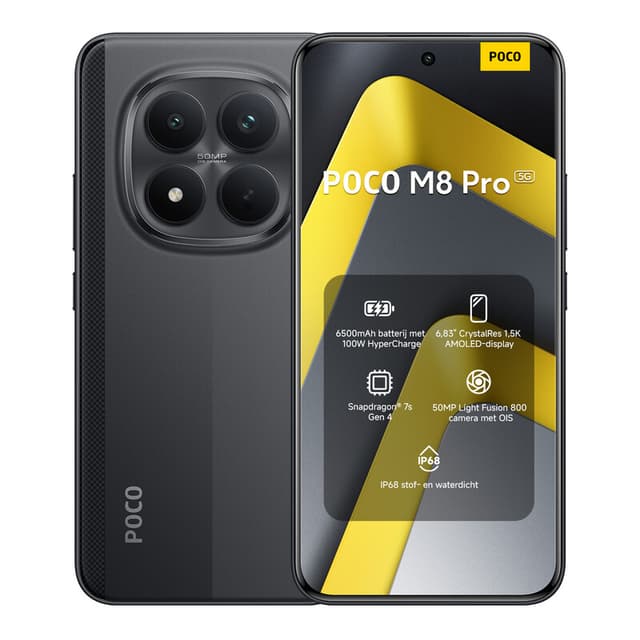 POCO M8 Pro 5G Zwart 12 GB RAM 512 GB ROM Origineel Met Officiële Garantie
