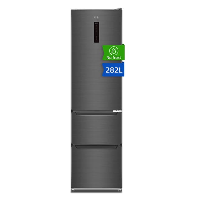 CHiQ - koel-vriescombinatie - 282 liter - NoFrost - inverter-compressor - LED-display - 37 dB - 3 deuren - energie-efficiëntie E - 12 jaar compressor garantie - CID282NEIBE