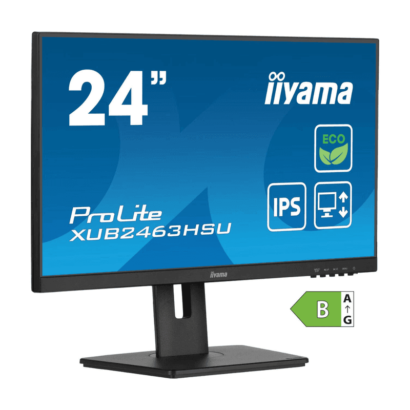 iiyama ProLite 60,5 cm IPS Full HD-monitor, B-energieklasse, zwart — afbeelding 1
