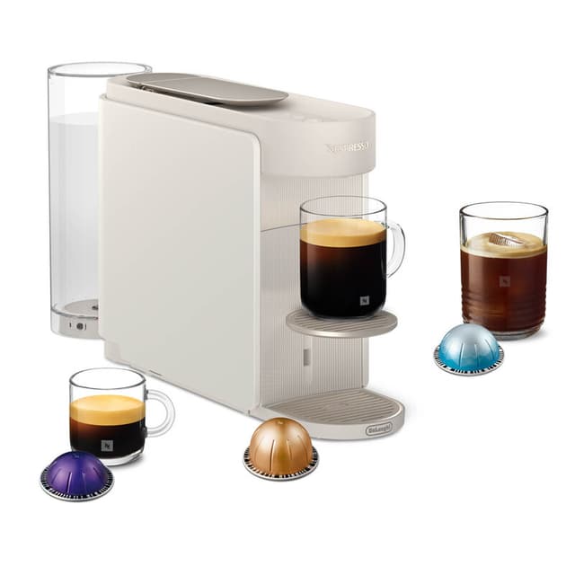 Nespresso Vertuo Up, De'Longhi ENV200.W, koffie- en espressomachine voor Vertuo-capsules, ultrasnelle opwarming in 3 seconden, creatiemodus voor recepten met ijs – wit