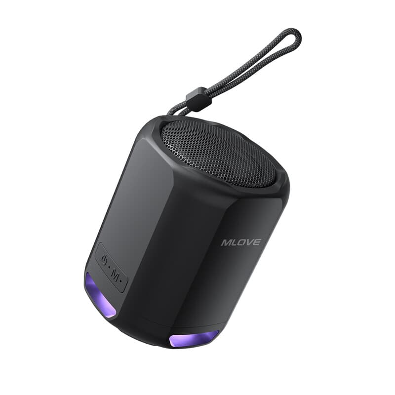 Mlove P1 Draagbare Bluetooth-luidspreker, Bluetooth 5.3, RGB-verlichting, Compacte Hoge-Kwaliteits Geluidskwaliteit, TWS-verbinding - Zwart — afbeelding 1