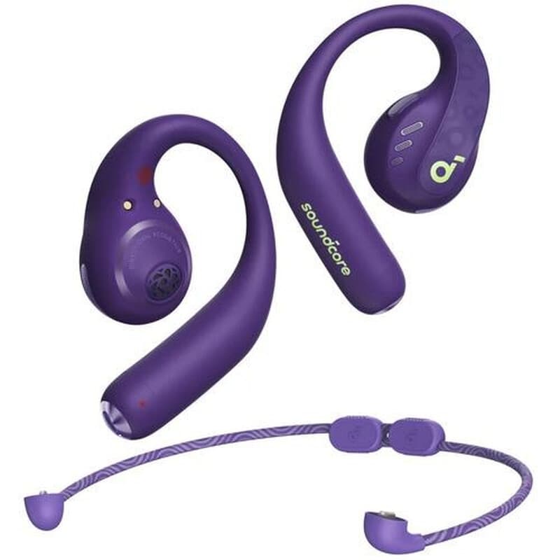 Soundcore AeroFit Pro draadloze oorhaakheadset voor bellen/muziek/sport/dagelijks gebruik, Bluetooth, paars — afbeelding 1