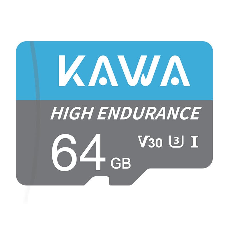 KAWA 64 GB microSDXC-geheugenkaart, microSD-kaart met hoge duurzaamheid voor videobewaking, A1, U3, Class 10, V30, TF-kaart met hoge snelheid voor dashcam, beveiligingscamera, babyfoon, telefoons, tablets, drones — afbeelding 1