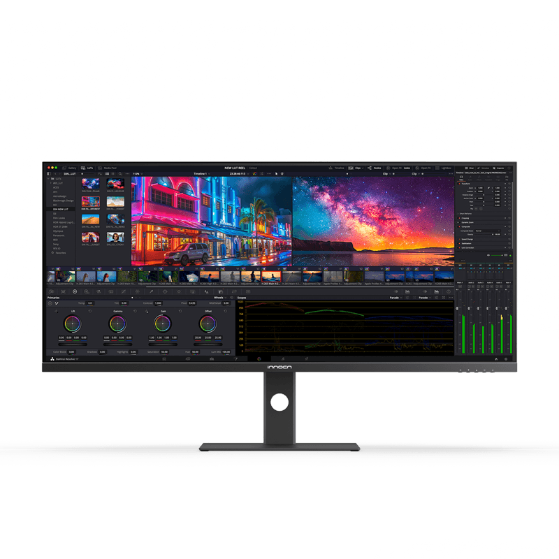 INNOCN 40C1U 40-inch monitor 5K 5120 x 2160p IPS 100Hz Ultrawide 21:9 plat voor MacBook kleurnauwkeurigheid PIP&PBP monitor voor laptops/HDMI DP USB-C PD65W/FreeSync HDR400 DeltaE<2/ingebouwde luidsprekers, hoogteverstelbaar, Zwart — afbeelding 1